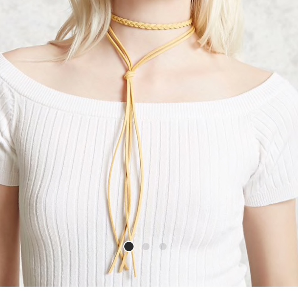 Forever 21 faux suede layered choker